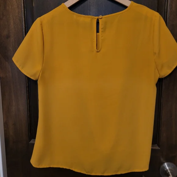 Pink Rose Small Mustard Twist tie top - Picture 3 of 3